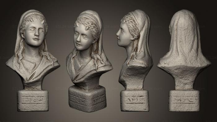 Бюсты и головы античные и исторические (Рефина, BUSTA_0488) 3D модель для ЧПУ станка